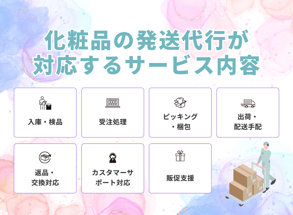 化粧品の発送代行が対応するサービス内容