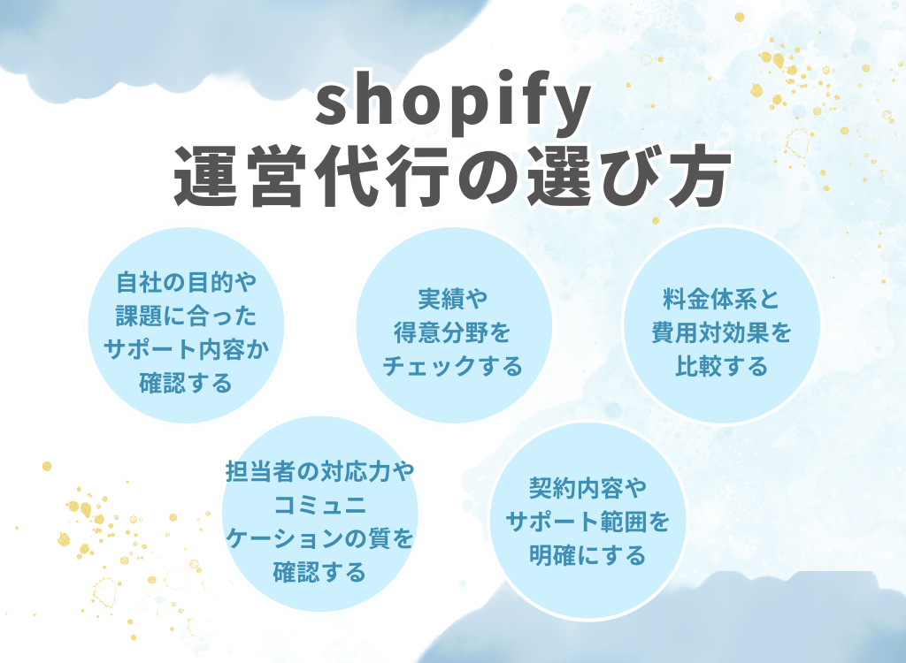 shopify運営代行の選び方<