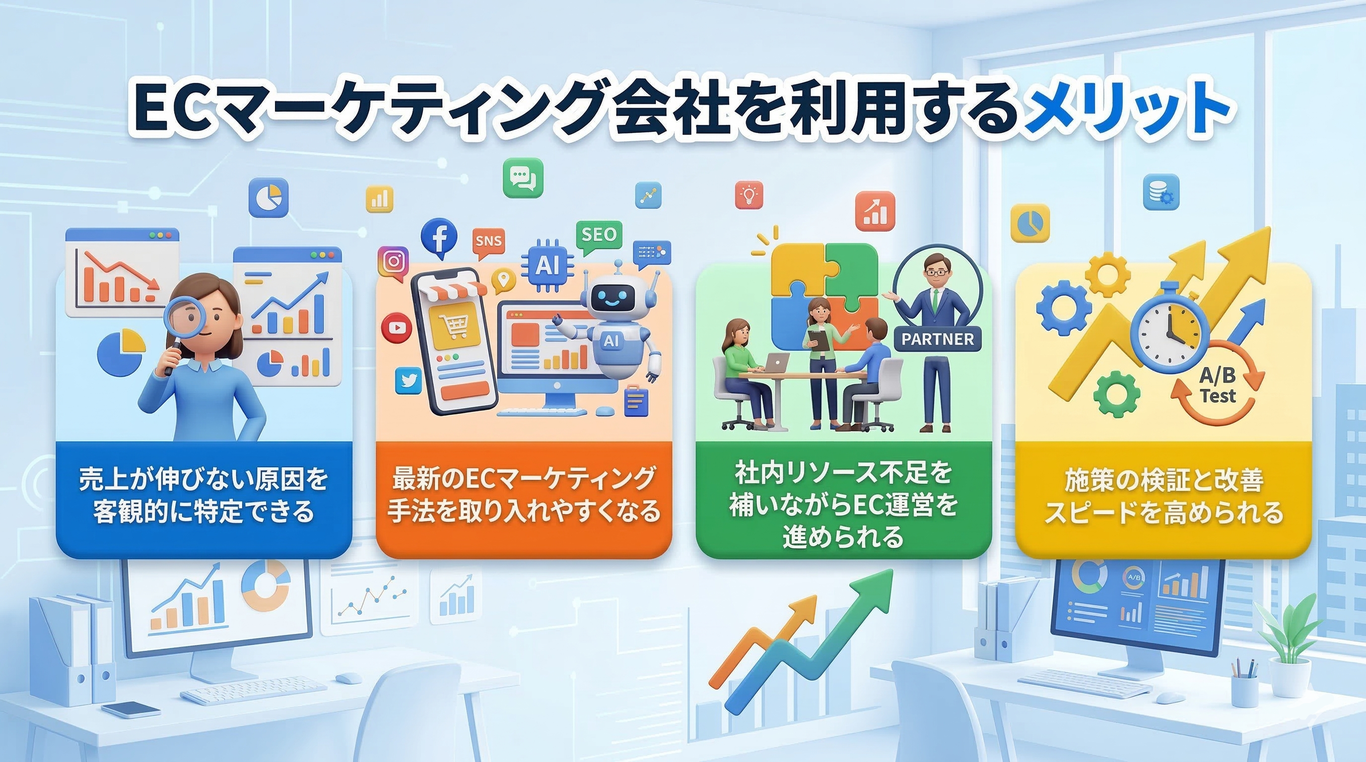 ECマーケティング会社を利用するメリット
